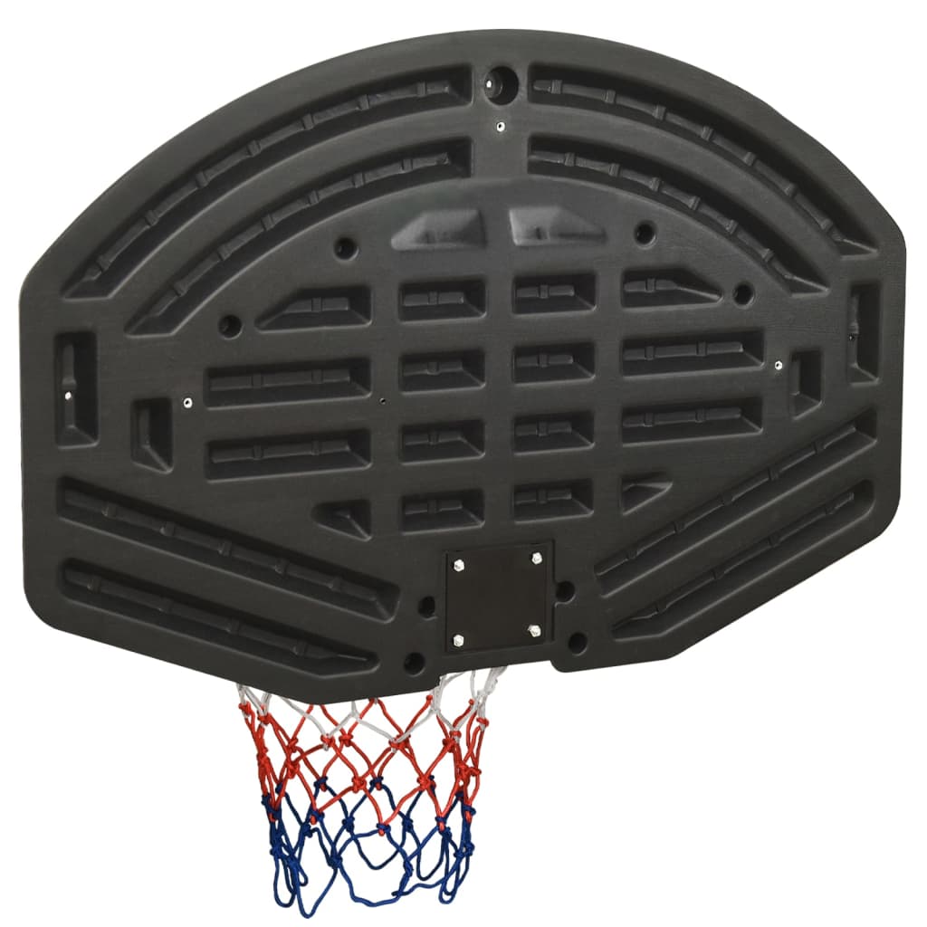 vidaXL Basketballkorb Schwarz 90x60x2 cm Polyethylen