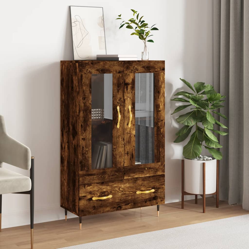 vidaXL Highboard Räuchereiche 69,5x31x115 cm Holzwerkstoff