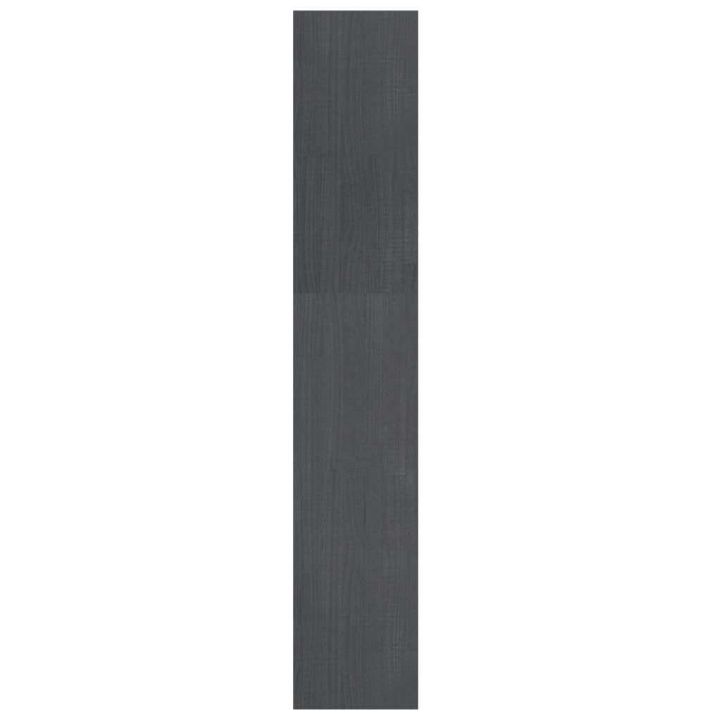 vidaXL Bücherregal/Raumteiler Grau 100x30x167,5 cm Massivholz Kiefer