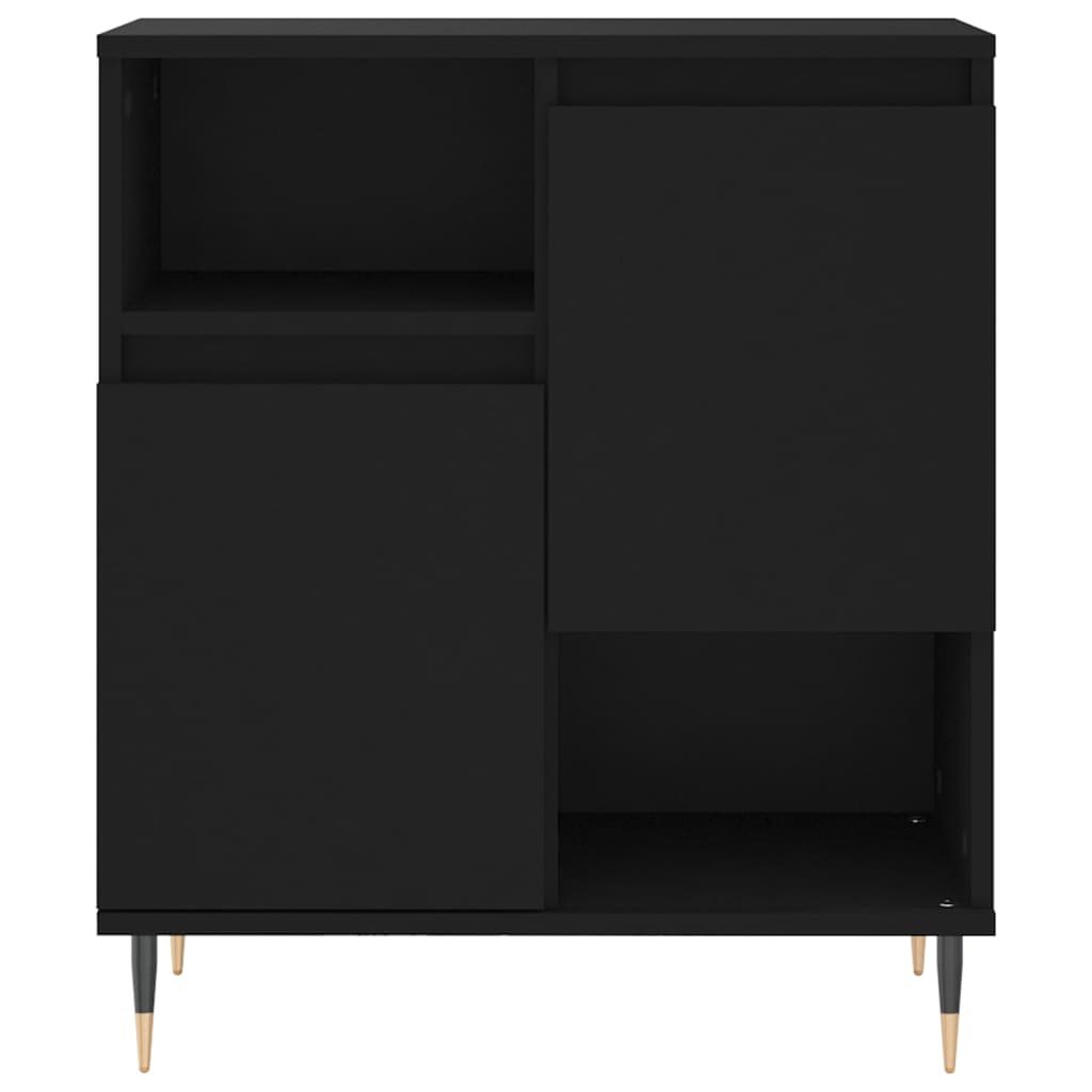 vidaXL Sideboards 3 Stk. Schwarz Holzwerkstoff