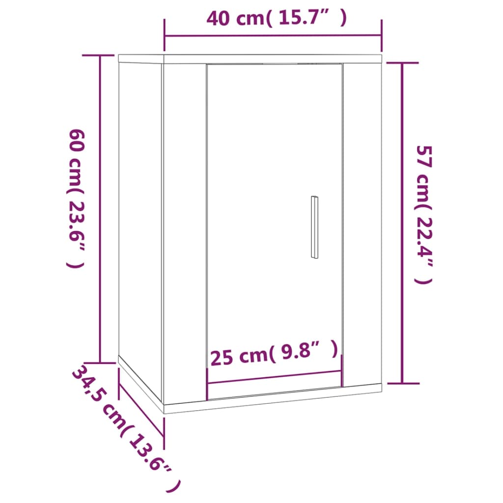 vidaXL 2-tlg. TV-Schrank-Set Hochglanz-Weiß Holzwerkstoff