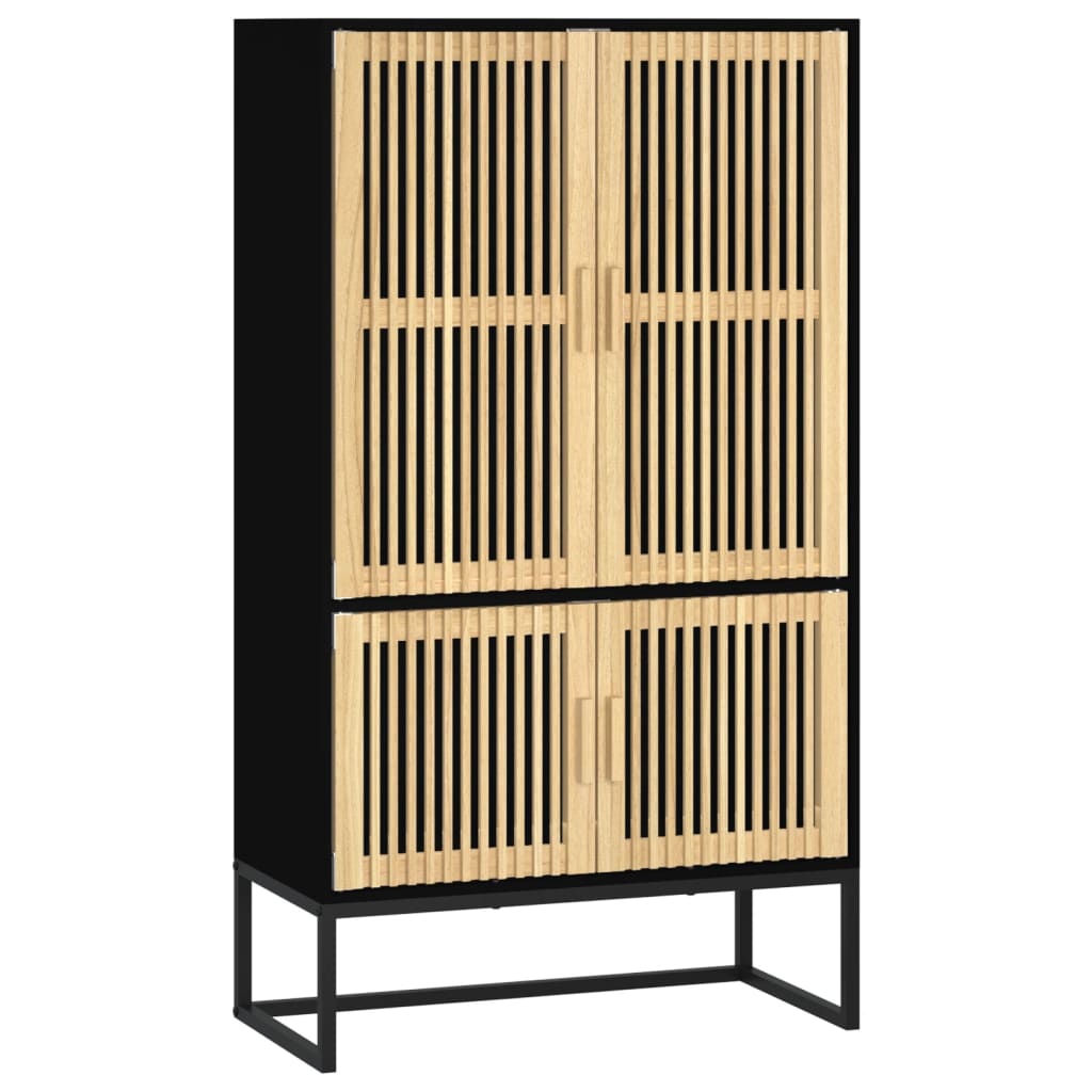 vidaXL Highboard Schwarz 70x35x125 cm Holzwerkstoff