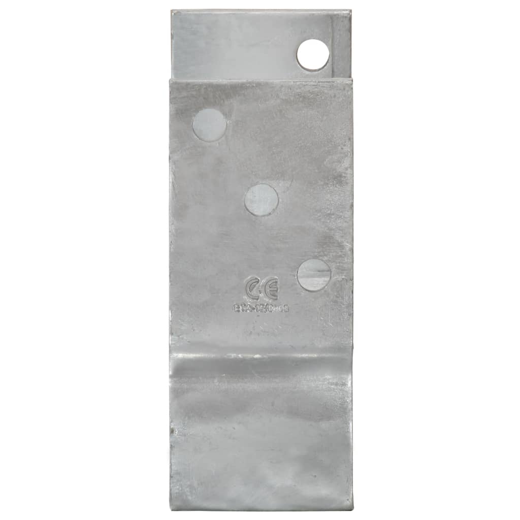 vidaXL Pfostenträger 6 Stk. Silbern 12×6×15 cm Verzinkter Stahl