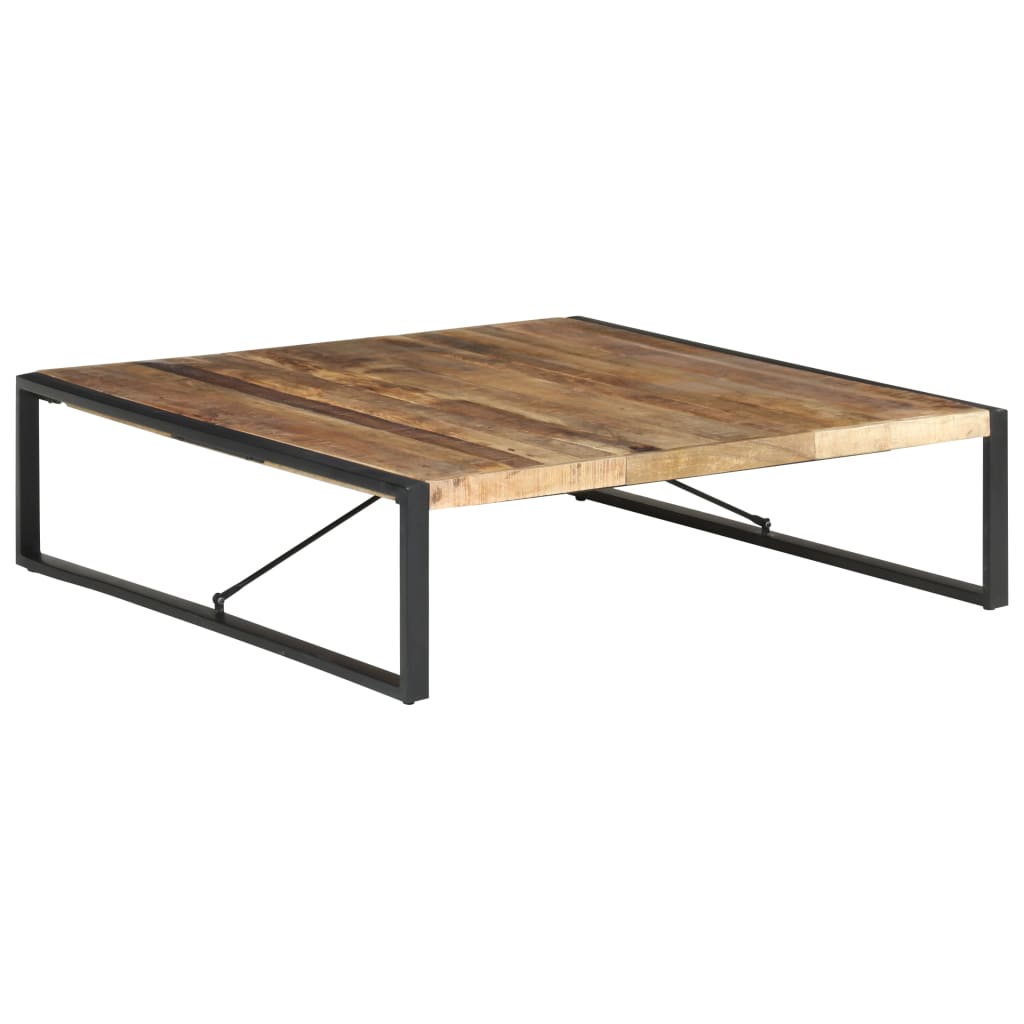 vidaXL Couchtisch 140x140x40 cm Raues Mangoholz