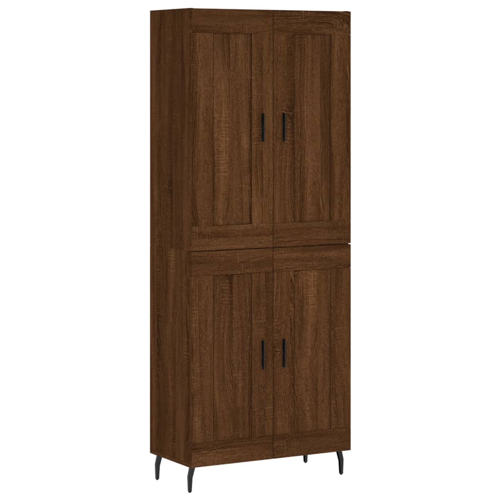 vidaXL Highboard Braun Eichen-Optik 69,5x34x180 cm Holzwerkstoff