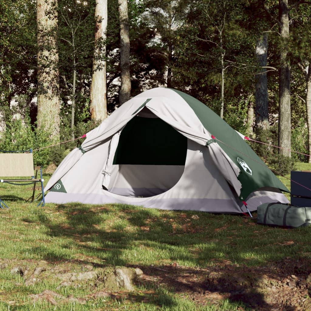 vidaXL Kuppel-Campingzelt 2 Personen Grün Wasserdicht