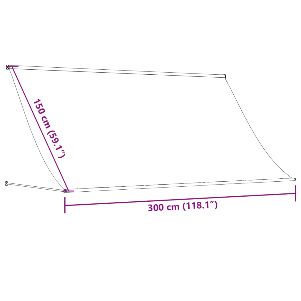 vidaXL Markise Einziehbar Anthrazit 300x150 cm Stoff und Stahl