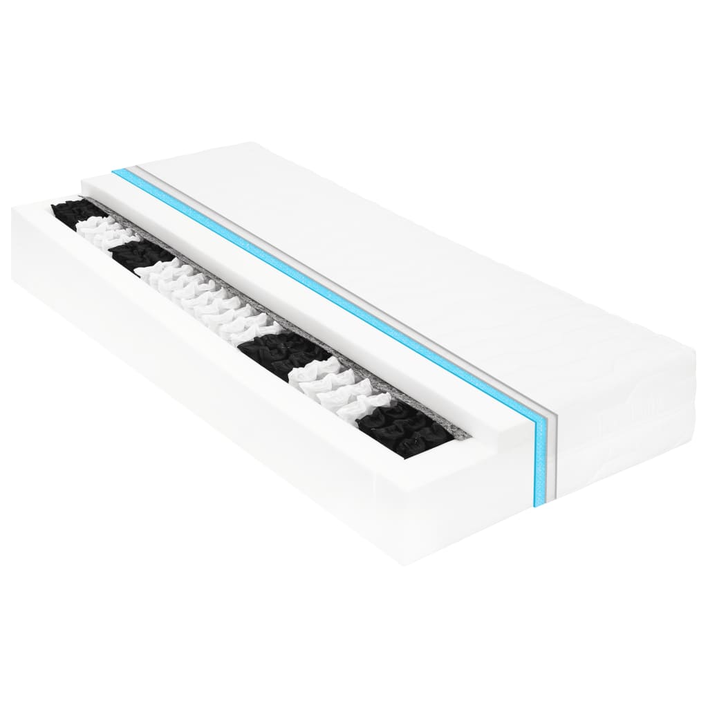 vidaXL Tagesbett mit Matratze USB Dunkelgrau Samt 90x200 cm