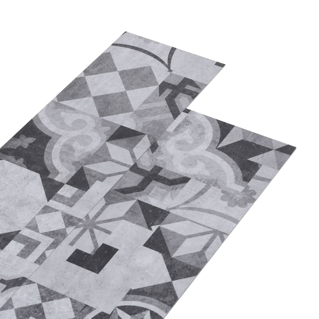vidaXL PVC-Laminat-Dielen 5,02 m² 2 mm Selbstklebend Grau Muster