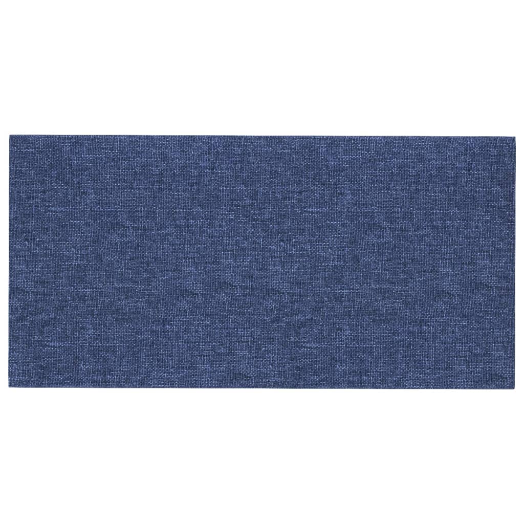 vidaXL Wandpaneele 12 Stk. Blau 30x15 cm Stoff 0,54 m²