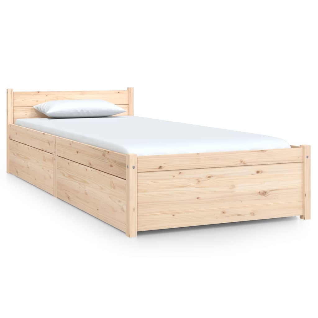 vidaXL Bett mit Schubladen 75x190 cm