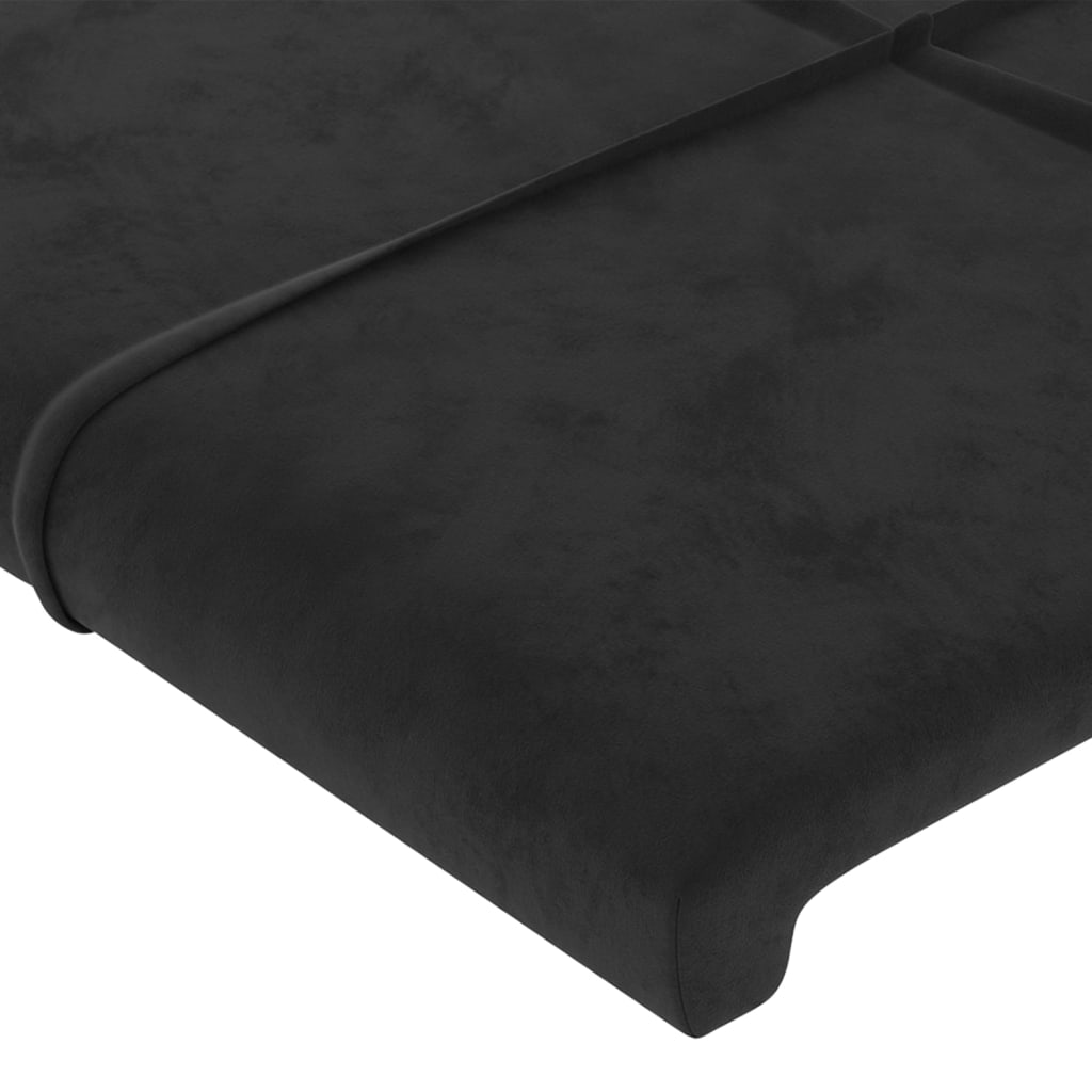 vidaXL Kopfteil Schwarz 90x5x78/88 cm Samt