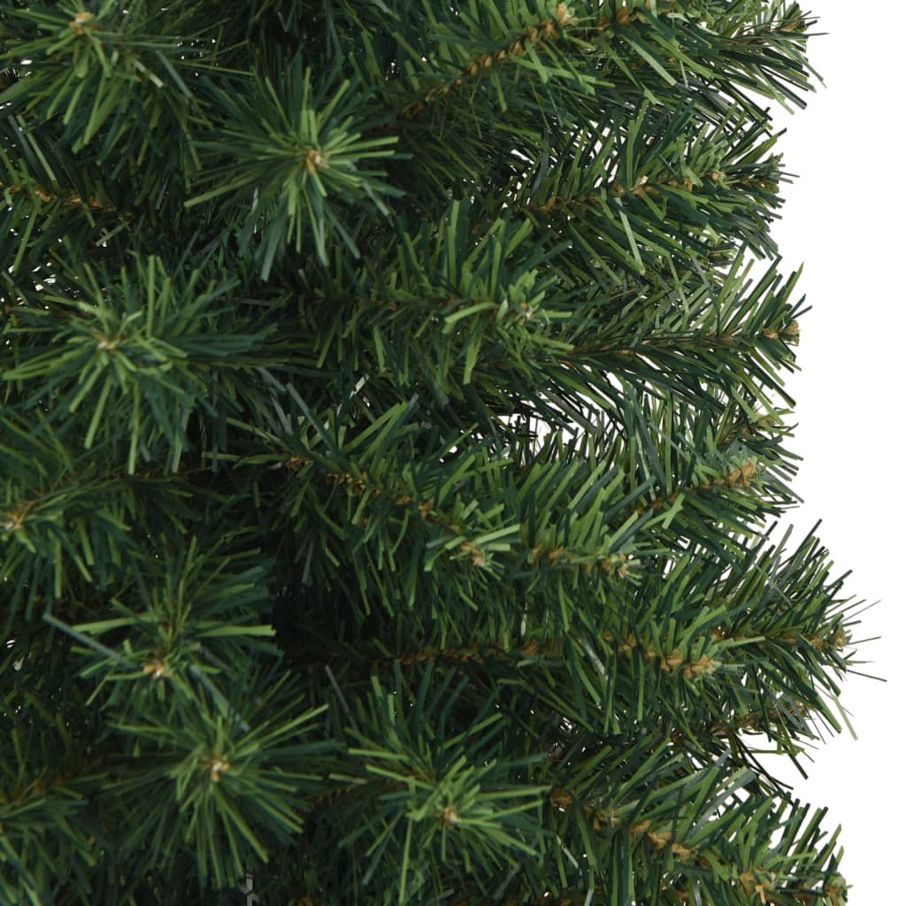 vidaXL Künstlicher Weihnachtsbaum Schlank mit Ständer Grün 210 cm PVC