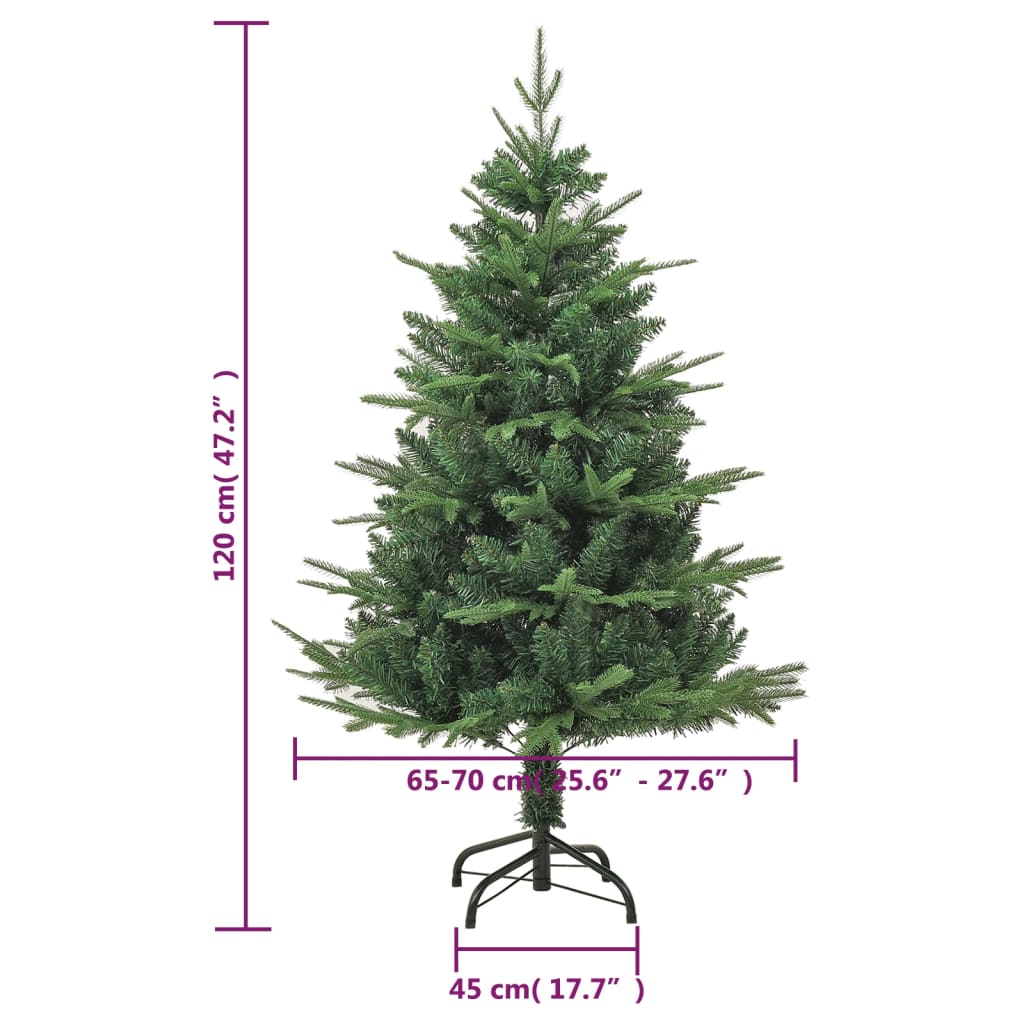 vidaXL Künstlicher Weihnachtsbaum Grün 120 cm PVC PE