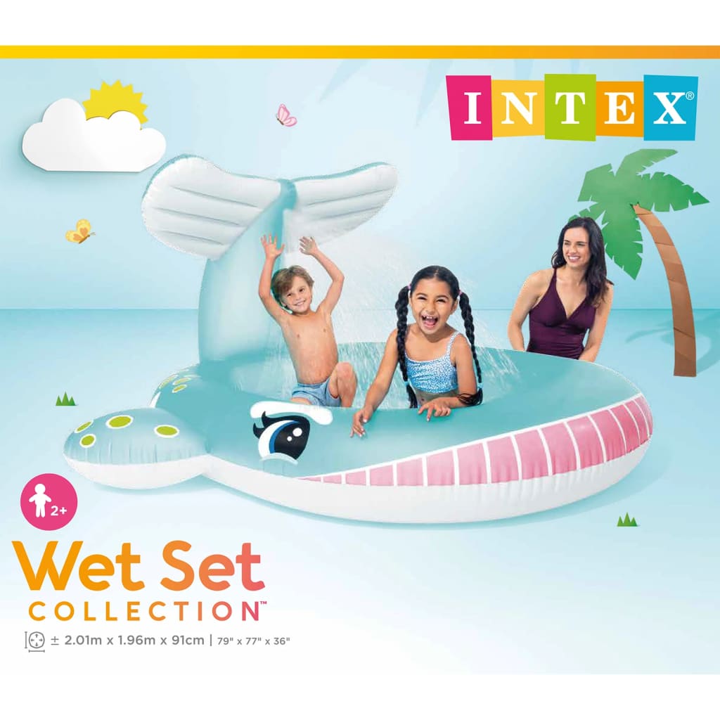 Intex Wal Pool mit Wasserspritzfunktion 201x196x91 cm