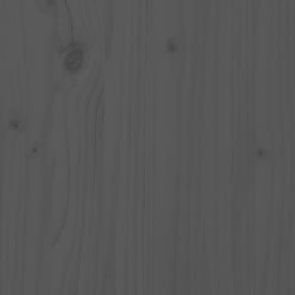 vidaXL Massivholzbett Grau 150x200 cm Kiefer