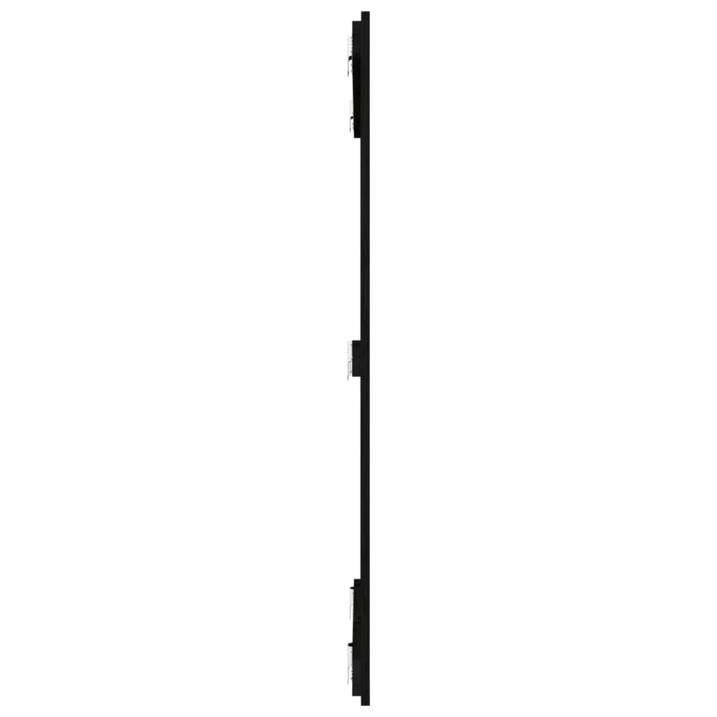 vidaXL Wand-Kopfteil Schwarz 108x3x110 cm Massivholz Kiefer