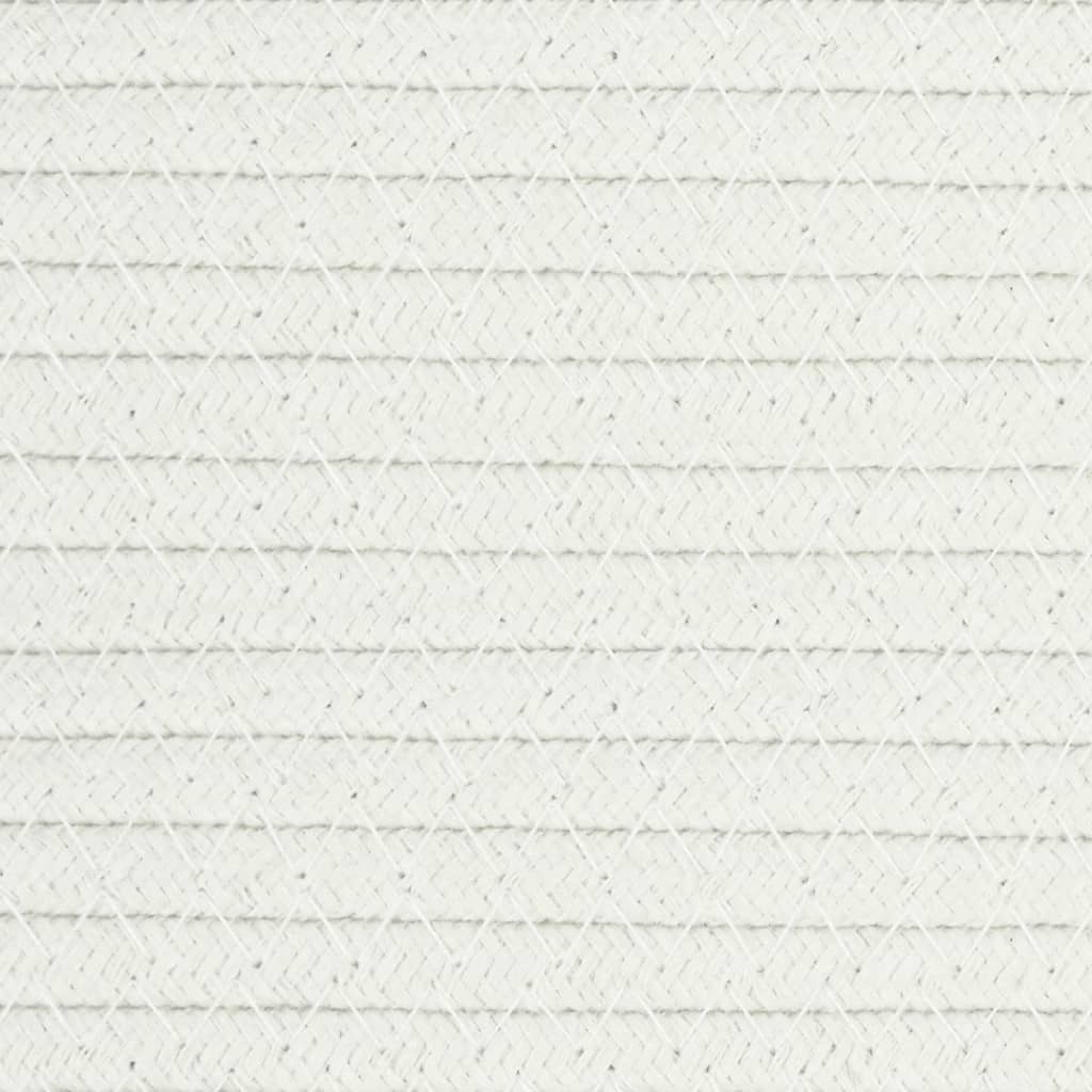 vidaXL Aufbewahrungskorb mit Deckel Braun & Weiß Ø37x50 cm Baumwolle