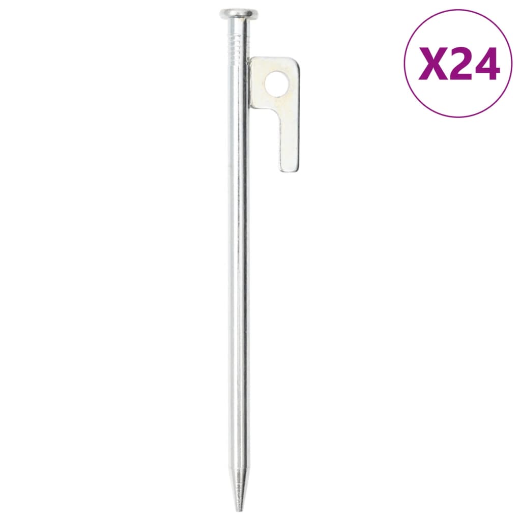 vidaXL Zeltheringe 24 Stk. 20 cm 9 mm Verzinkter Stahl