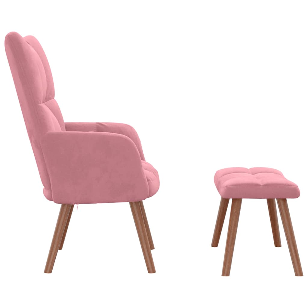 Sessel Mit Hocker Rosa vidaXL Relaxsessel mit Hocker Rosa Samt im vidaXL | vidaXL.ch