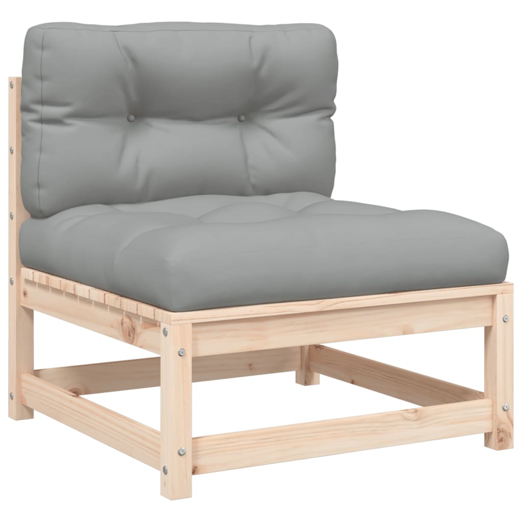 vidaXL Gartensofa mit Kissen 2-Sitzer Massivholz Kiefer