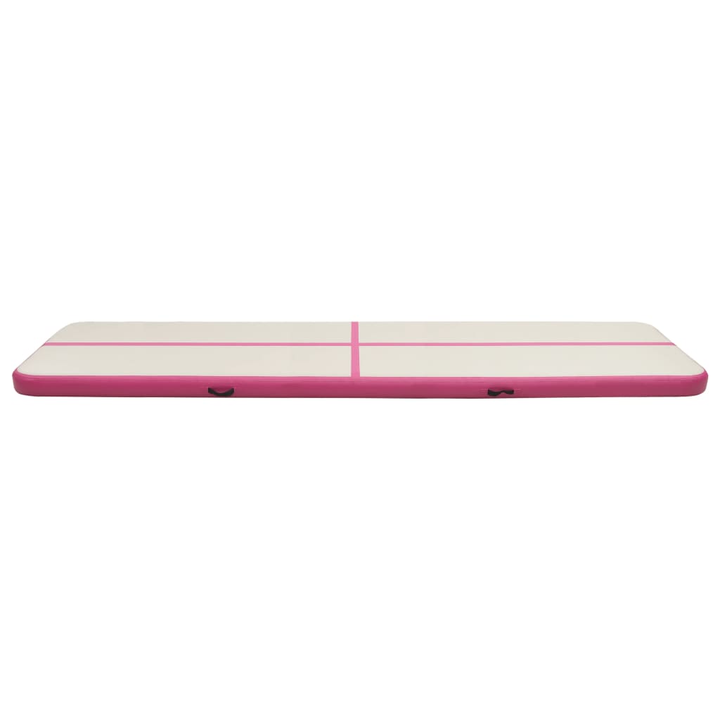 vidaXL Aufblasbare Gymnastikmatte mit Pumpe 600x100x15 cm PVC Rosa