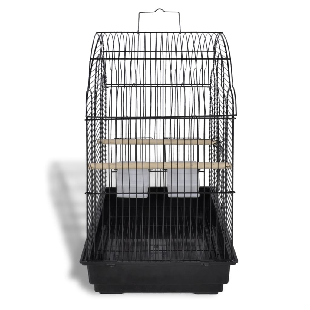 Vogelkäfig schwarz 41 x 30,5 x 58 cm Stahl schwarz