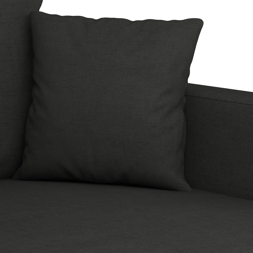 vidaXL 2-Sitzer-Sofa Schwarz 120 cm Stoff