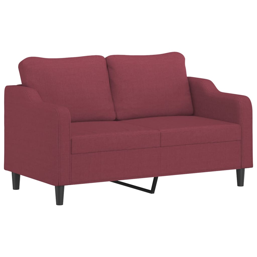 vidaXL 2-Sitzer-Sofa Weinrot 140 cm Stoff