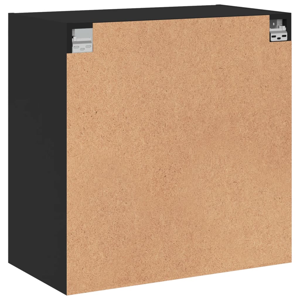 vidaXL Wandschrank mit Glastüren Schwarz 68x37x68,5 cm