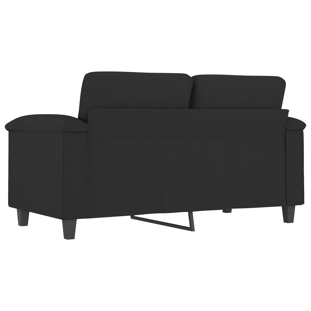 vidaXL 2-Sitzer-Sofa Schwarz 120 cm Mikrofasergewebe