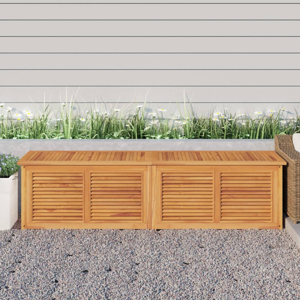 vidaXL Gartenbox mit Beutel 200x50x53 cm Massivholz Teak