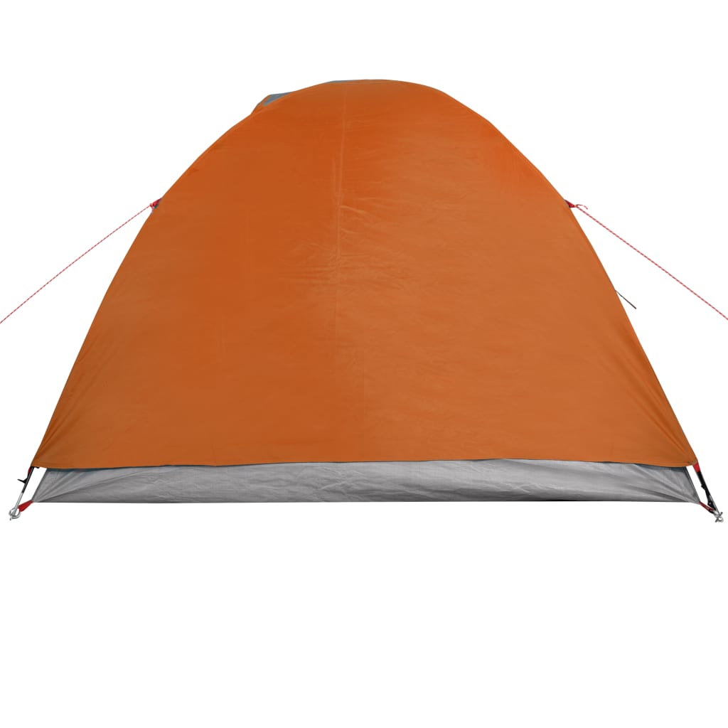 vidaXL Kuppel-Campingzelt 4 Personen Grau und Orange Wasserdicht
