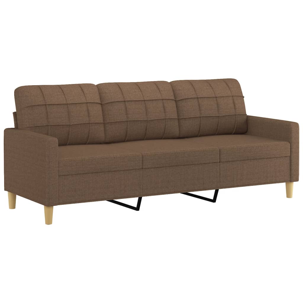 vidaXL 3-Sitzer-Sofa Braun 180 cm Stoff