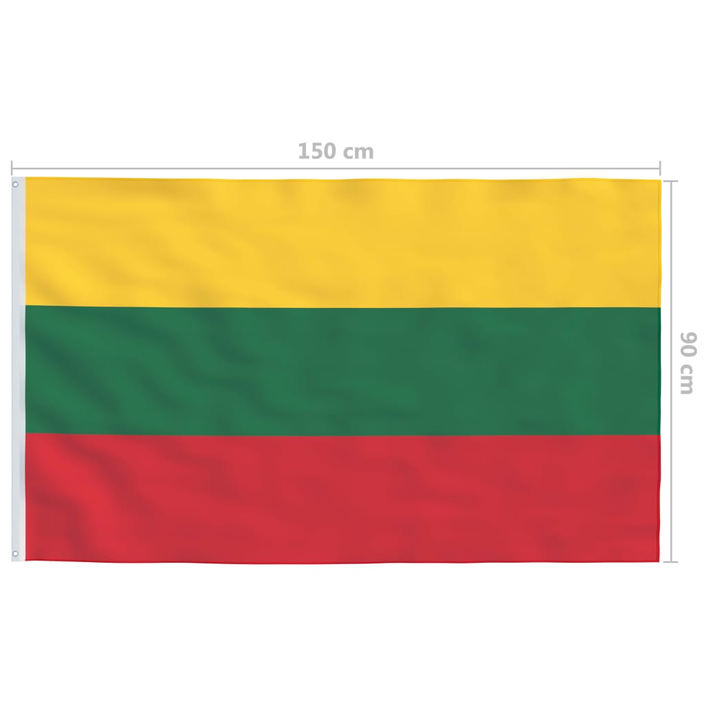 vidaXL Flagge Litauens 90×150 cm