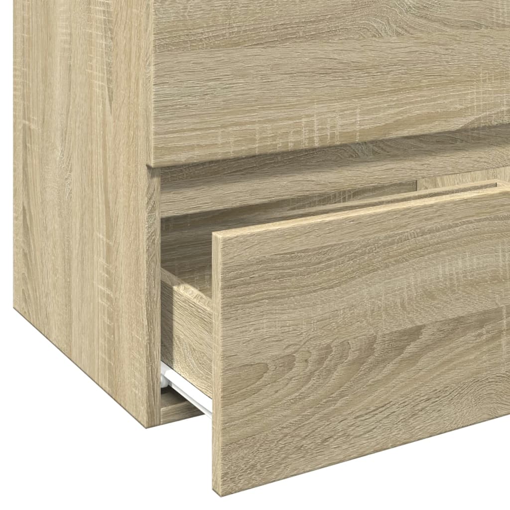 vidaXL Waschbeckenunterschrank Sonoma-Eiche 60x38,5x45cm Holzwerkstoff