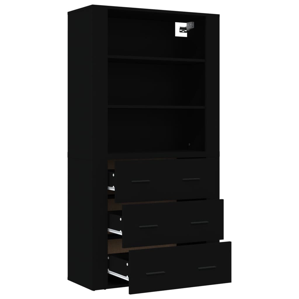 vidaXL Highboard Schwarz Holzwerkstoff