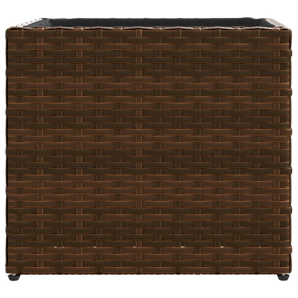 vidaXL Pflanzkübel Braun 36x30x32 cm Poly Rattan