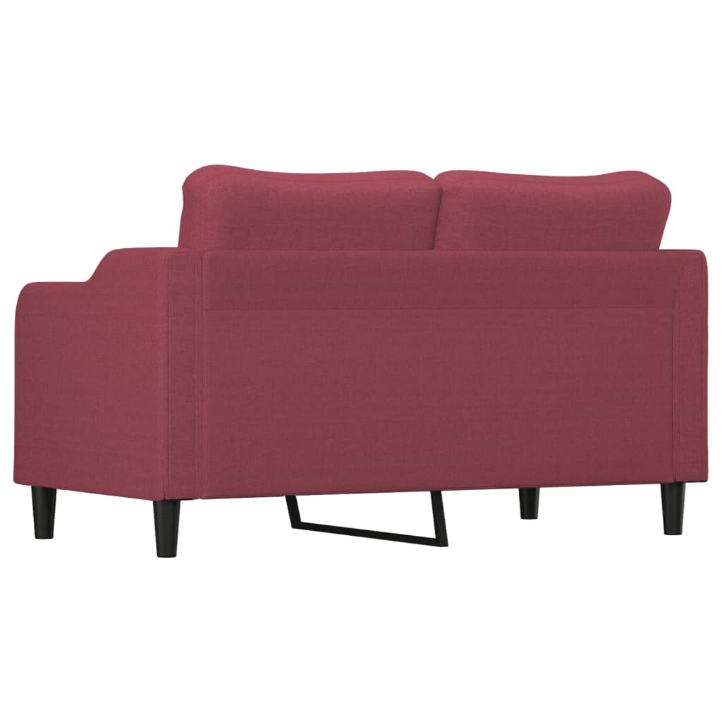 vidaXL 2-Sitzer-Sofa Weinrot 140 cm Stoff