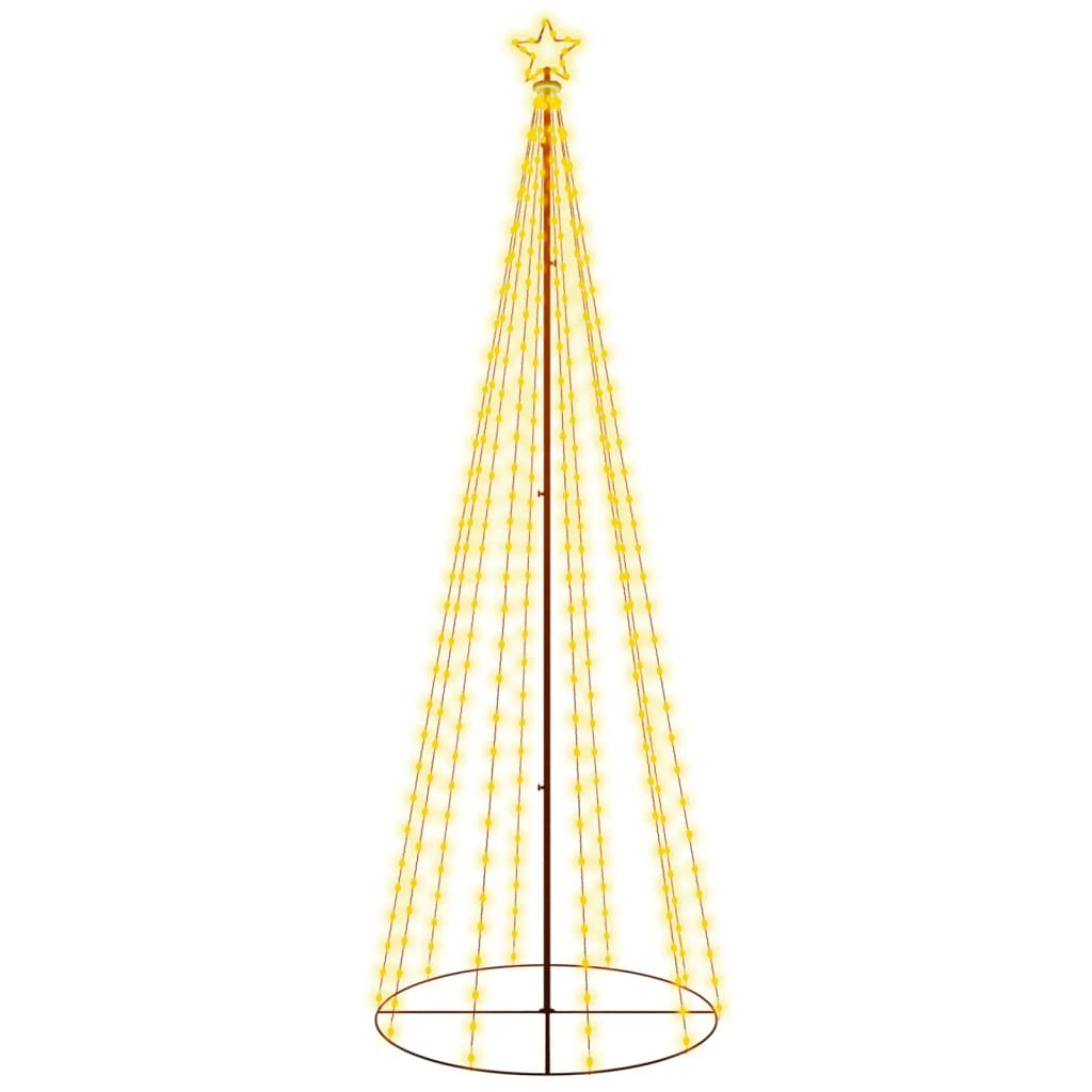 vidaXL LED-Weihnachtsbaum Kegelform Warmweiß 310 LEDs 100x300 cm