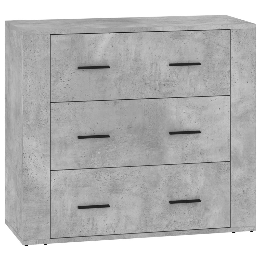 vidaXL Sideboards 3 Stk. Betongrau Holzwerkstoff