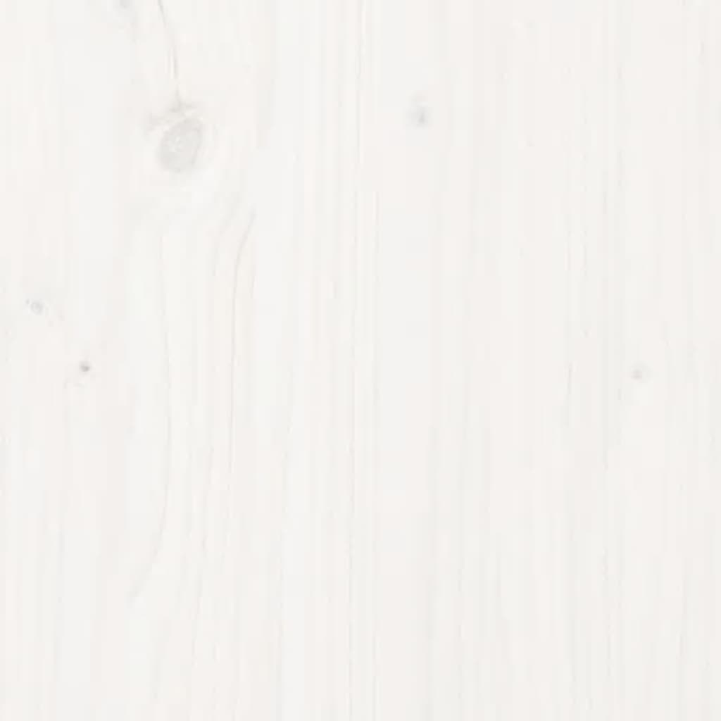 vidaXL Massivholzbett mit Kopfteil Weiß 90x190 cm Kiefer