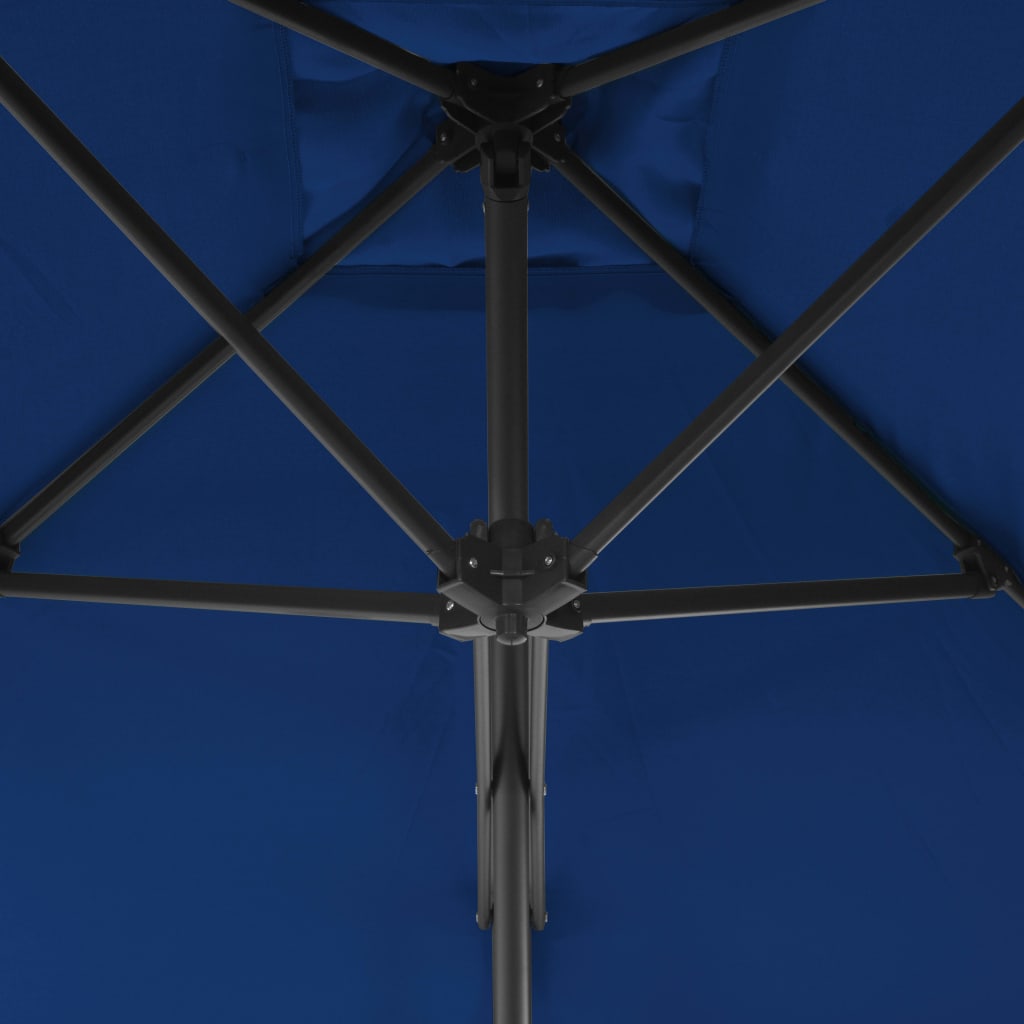vidaXL Sonnenschirm mit Stahlmast Blau 250x250x230 cm