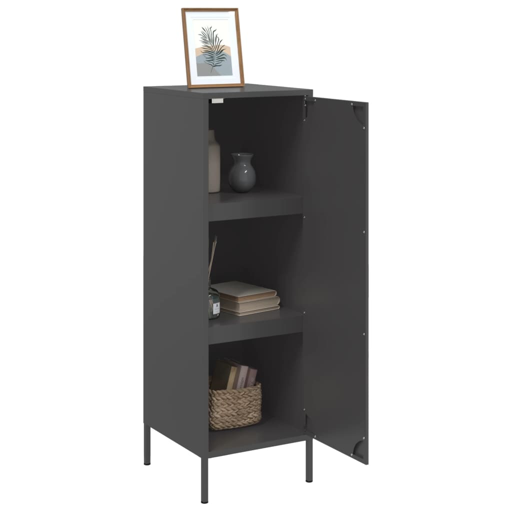 vidaXL Highboard Schwarz 36x39x113 cm Stahl