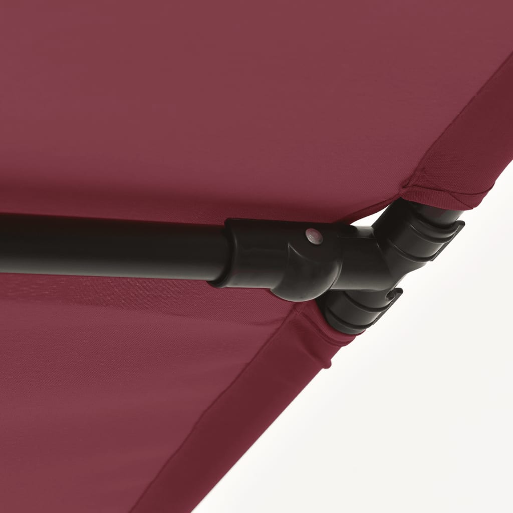 vidaXL Sonnenschirm mit Aluminium-Mast 2x1,5 m Bordeauxrot