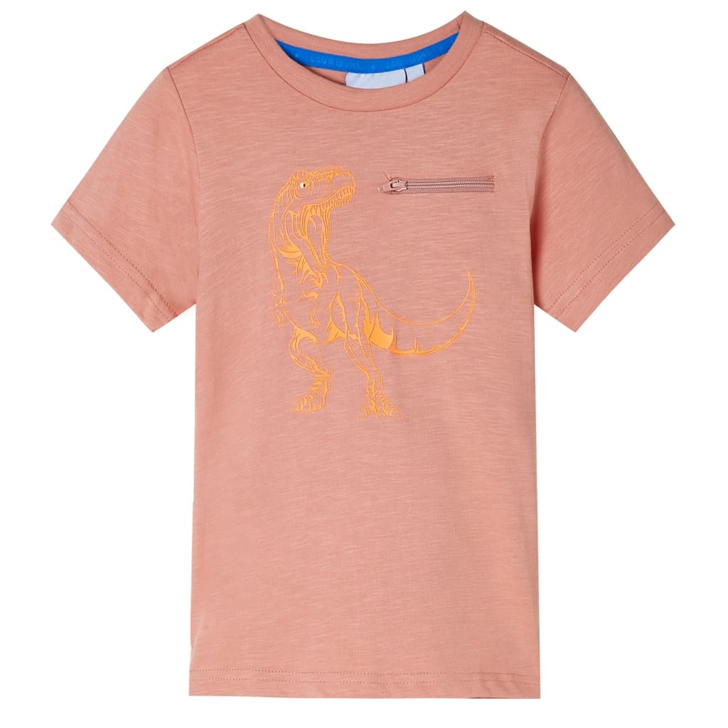 Kinder-Kurzarmshirt Hellorange 140