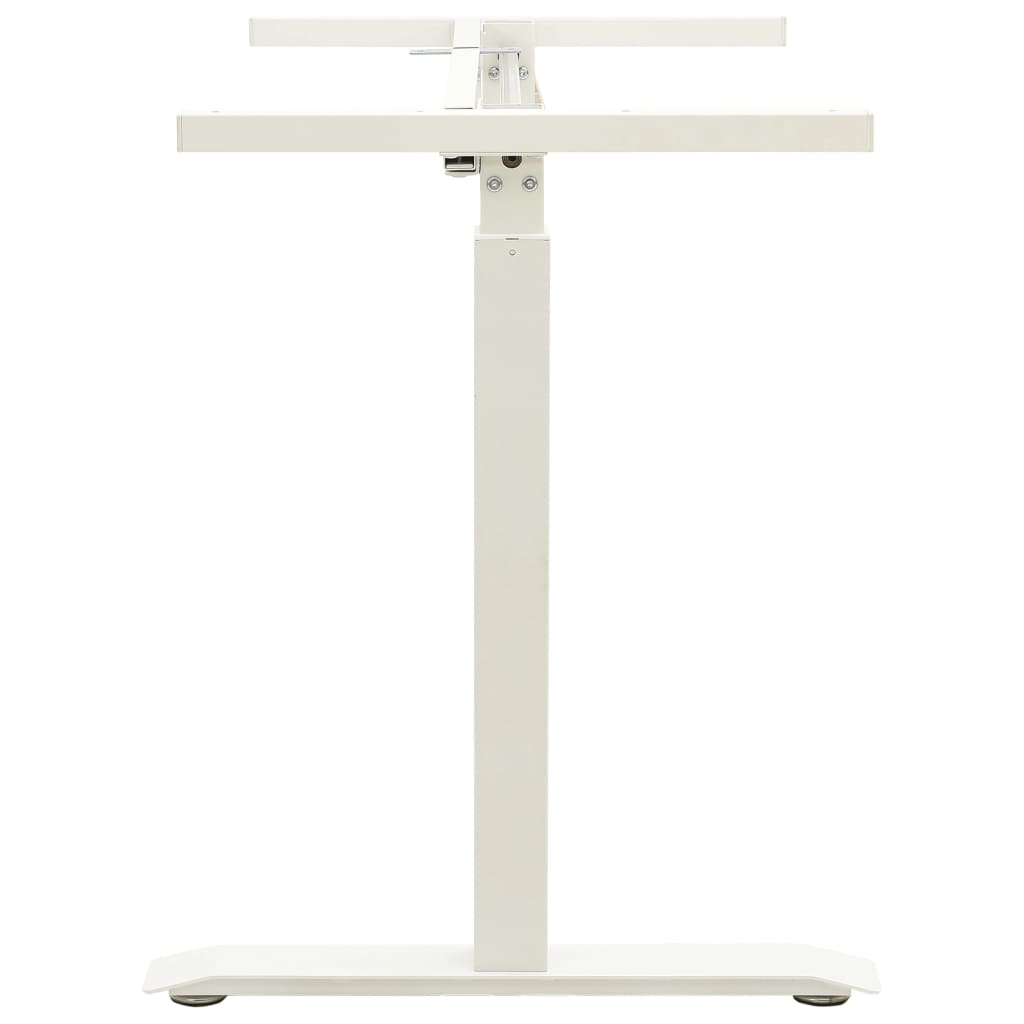 vidaXL Schreibtisch-Gestell Manuell Höhenverstellbar Handkurbel Weiß