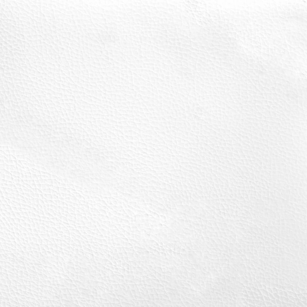 vidaXL Bettgestell mit Kopfteil Weiß und Schwarz 100x200 cm Kunstleder