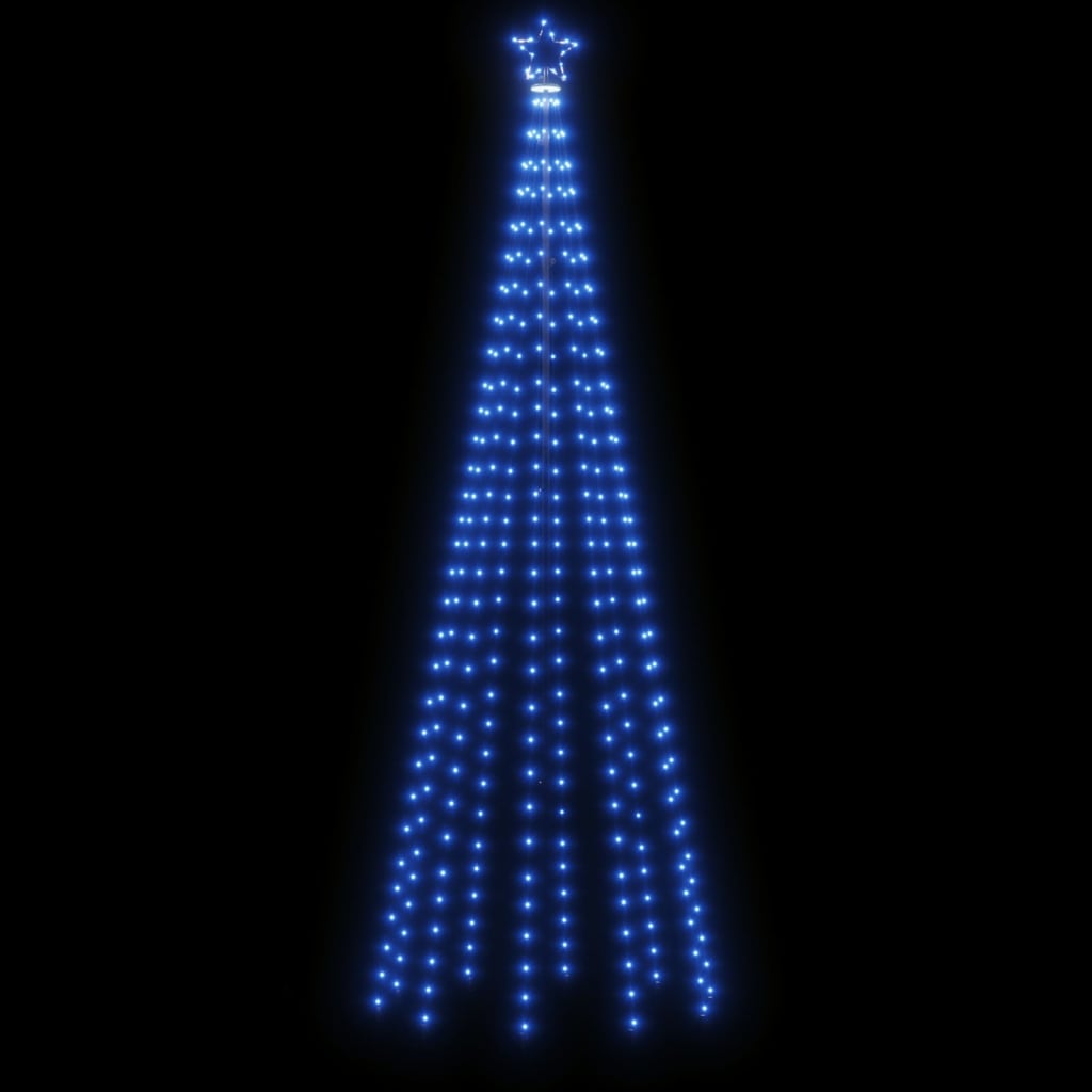 vidaXL LED-Weihnachtsbaum mit Erdnägeln Blau 310 LEDs 300 cm