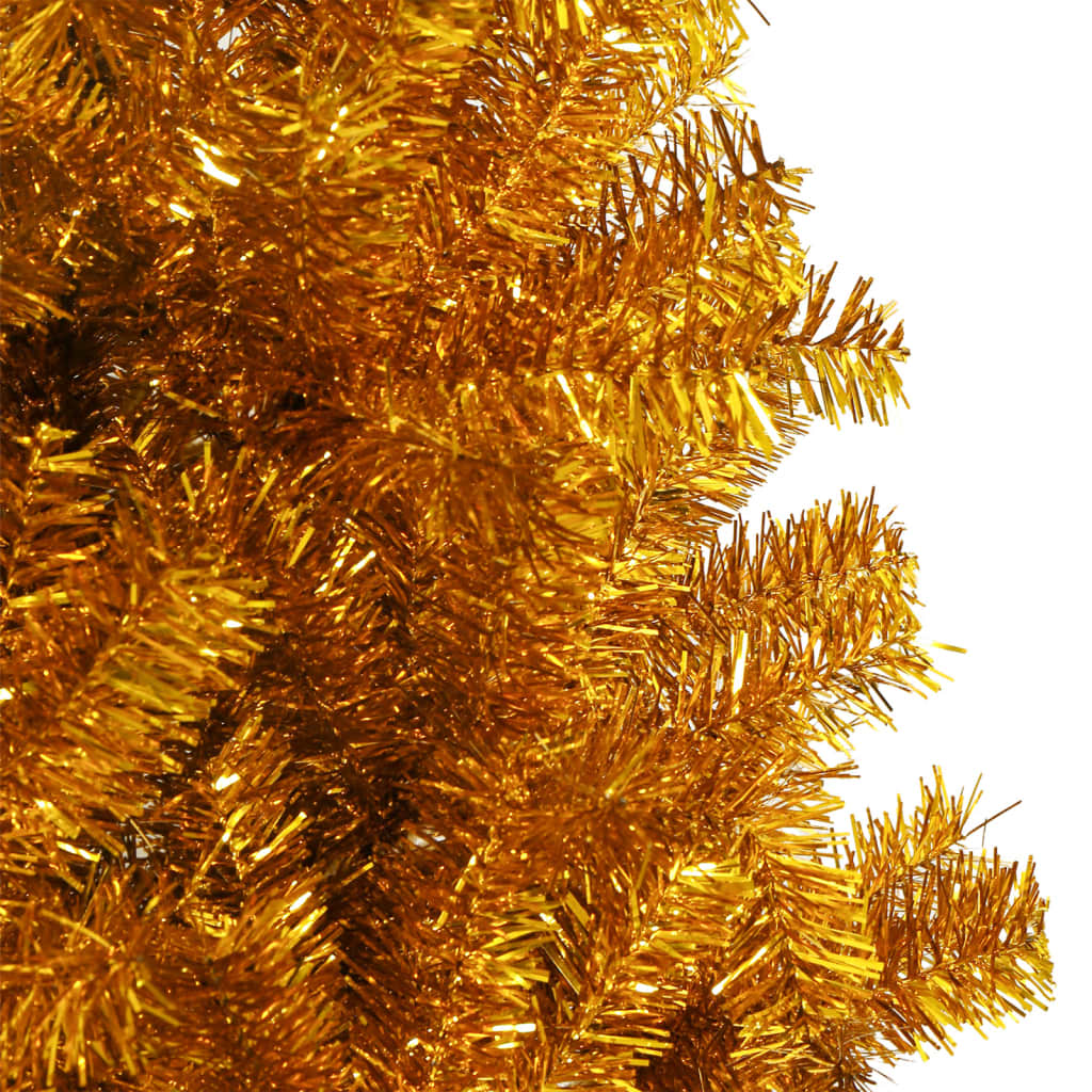 vidaXL Künstlicher Weihnachtsbaum mit Ständer Gold 210 cm PET
